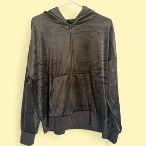 Velour Track Suit in Dark Olive